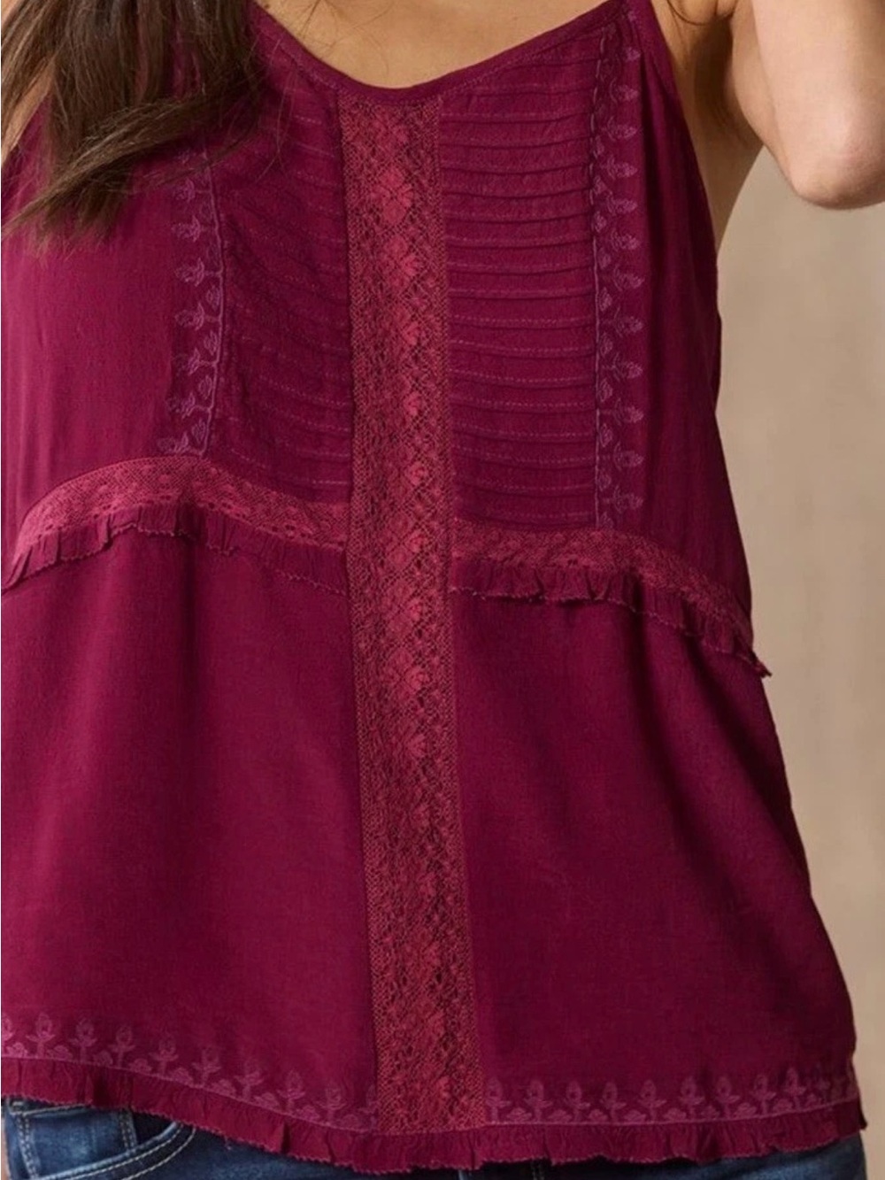 Sundance Vintage Veronica Embroidered Camisole Top